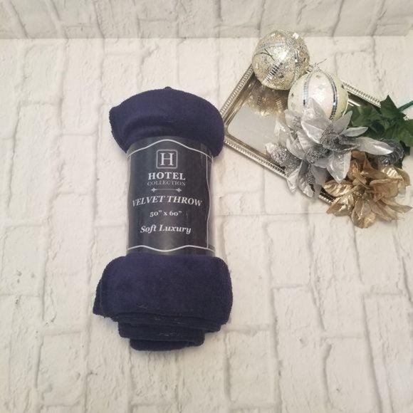 Hotel Collection Bedding Hotel Collection Blanket 5 X 60 Blue